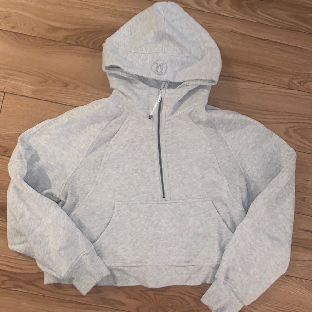 Lulu cropped scuba quarter zip